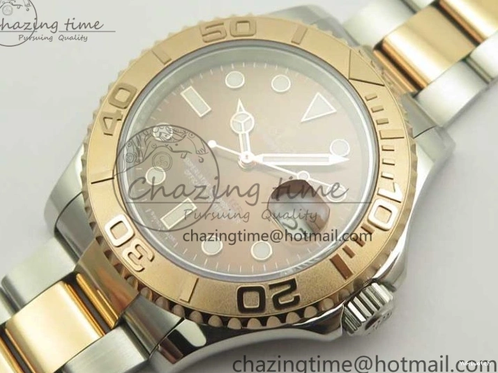 SS A2836 Dial Brown VRF Bracelet Best on SS RG 1:1 Yacht-Master 116621 Edition 0126